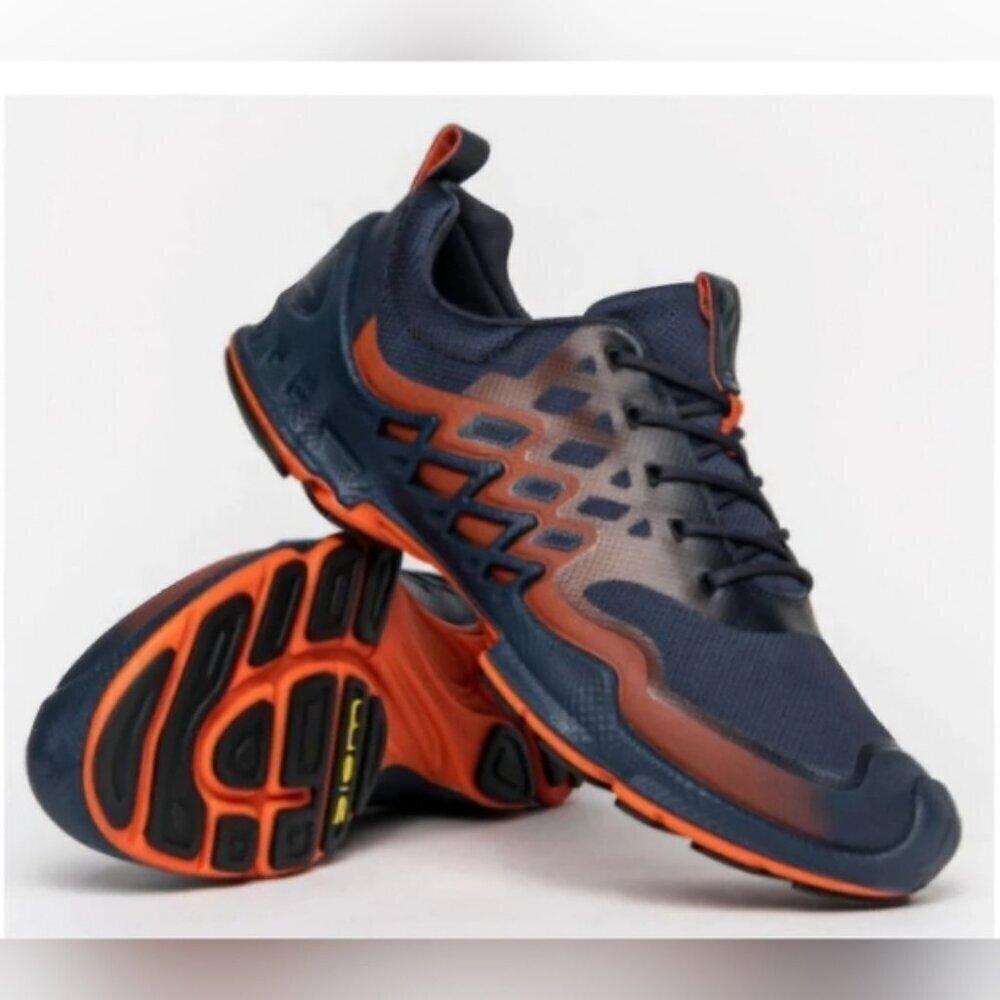 Ecco Biom Aex Athletic Shoes 802824-52124 ~ Navy and Orange